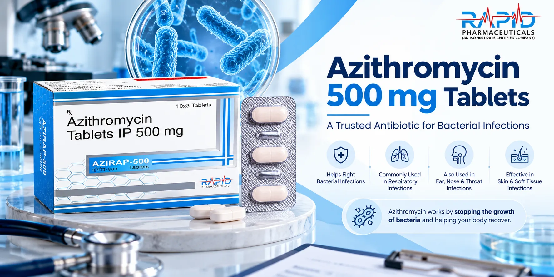 Azithromycin 500 mg Tablet Uses: Benefits, Safety and Important Information